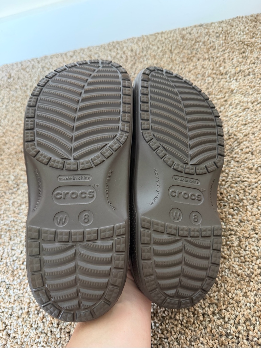 CROCS Candace Clog T-Bar Top Women's Brown Comfortable Mules Sandals - Picture 6 of 7